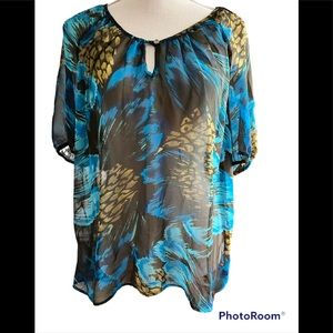 Izod ladies sheer blouse
